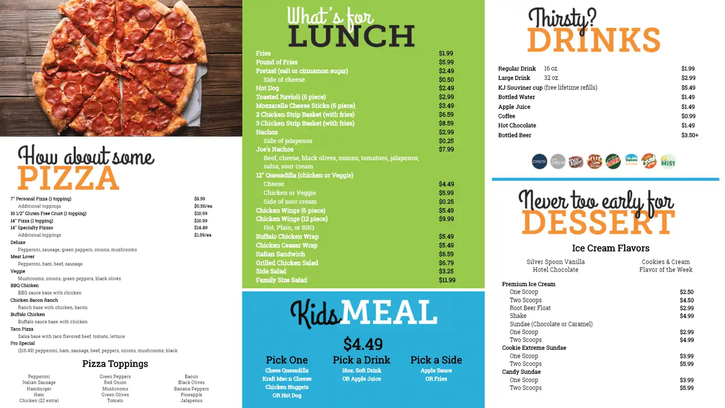 Kokomo Menu