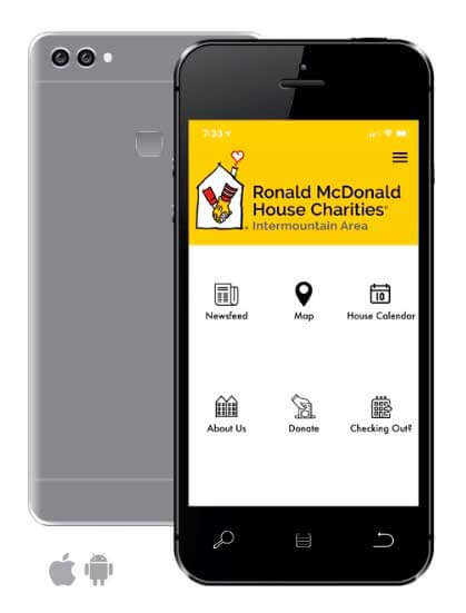 Ronald McDonald House branded mobile app