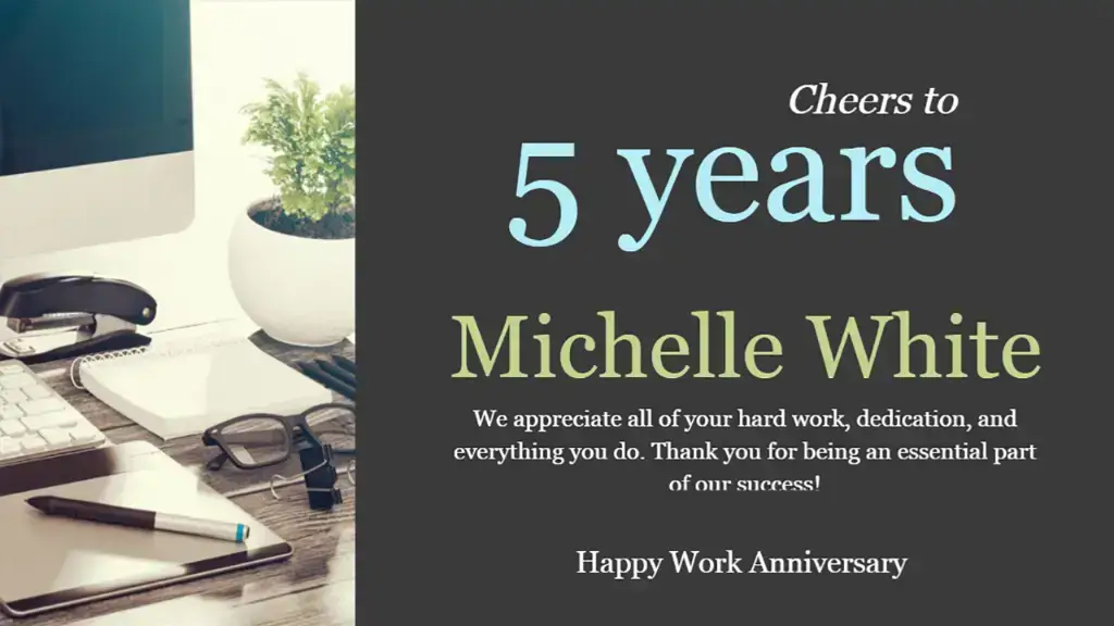 employee anniversary digital signage screen from Reach Media Network