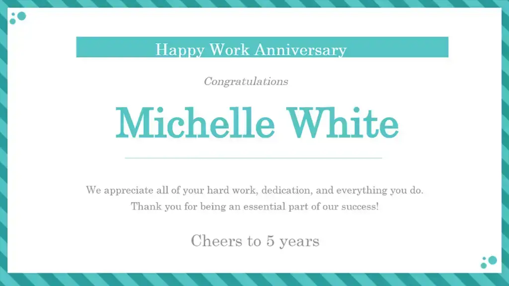 employee anniversary digital signage screen from Reach Media Network