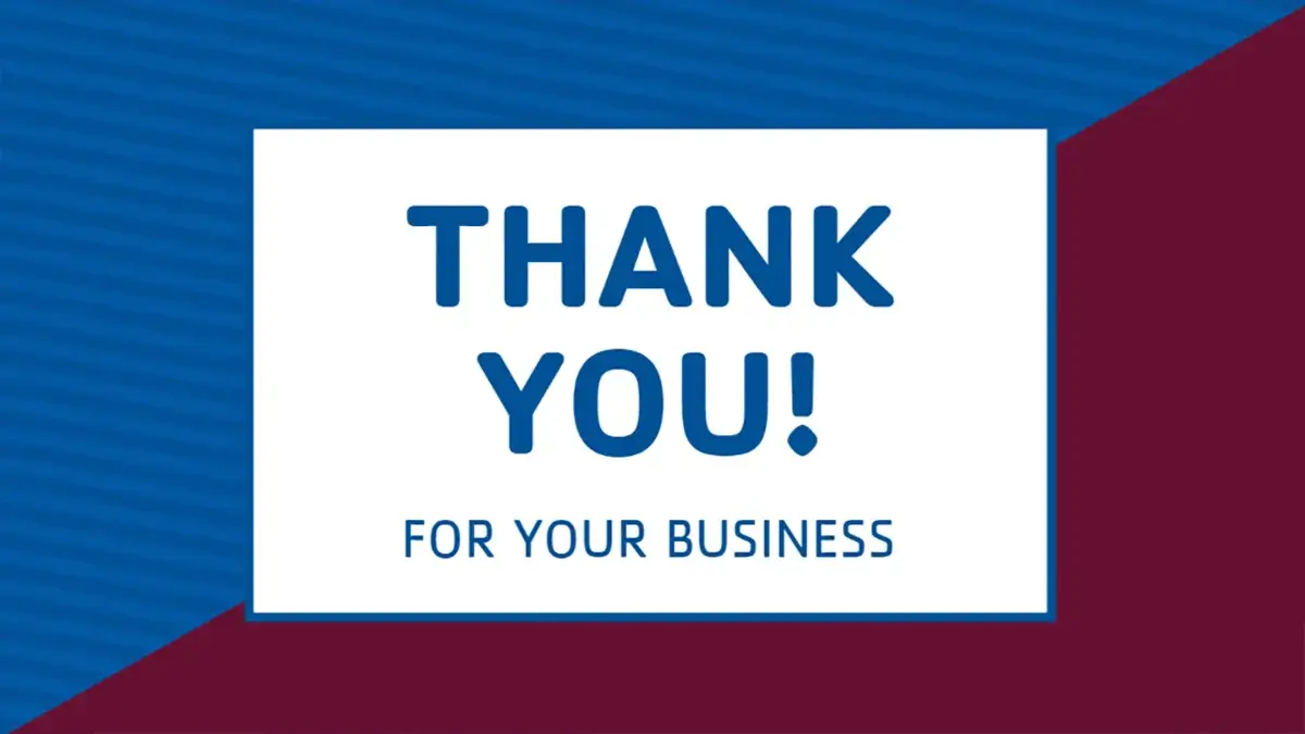 Digital signage customer thank you message content from Reach Media Network