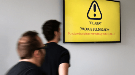 emergency alerts college digital signage