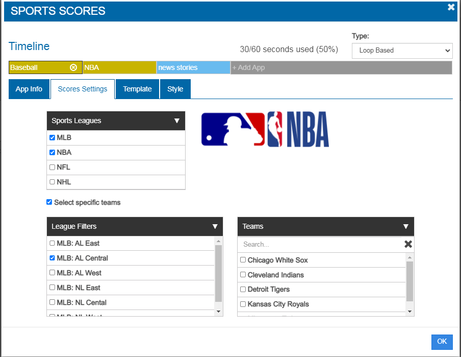 Expanded Features Added to Sports Scores Application