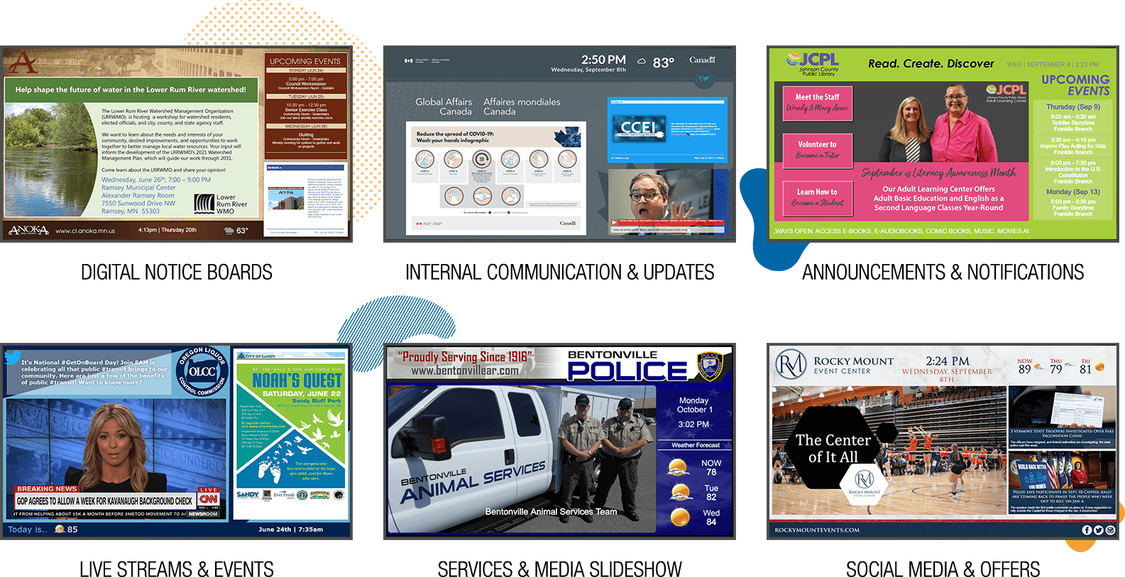 digital signage for GOVERMENT and local municipality 