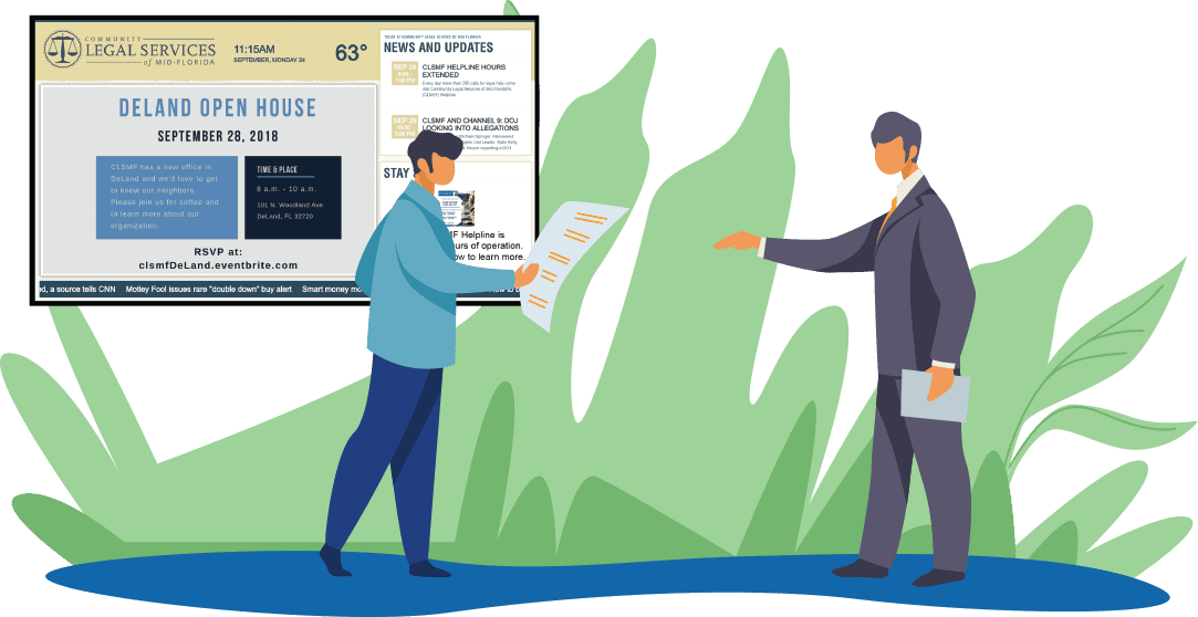 digital signage for town halls and local government