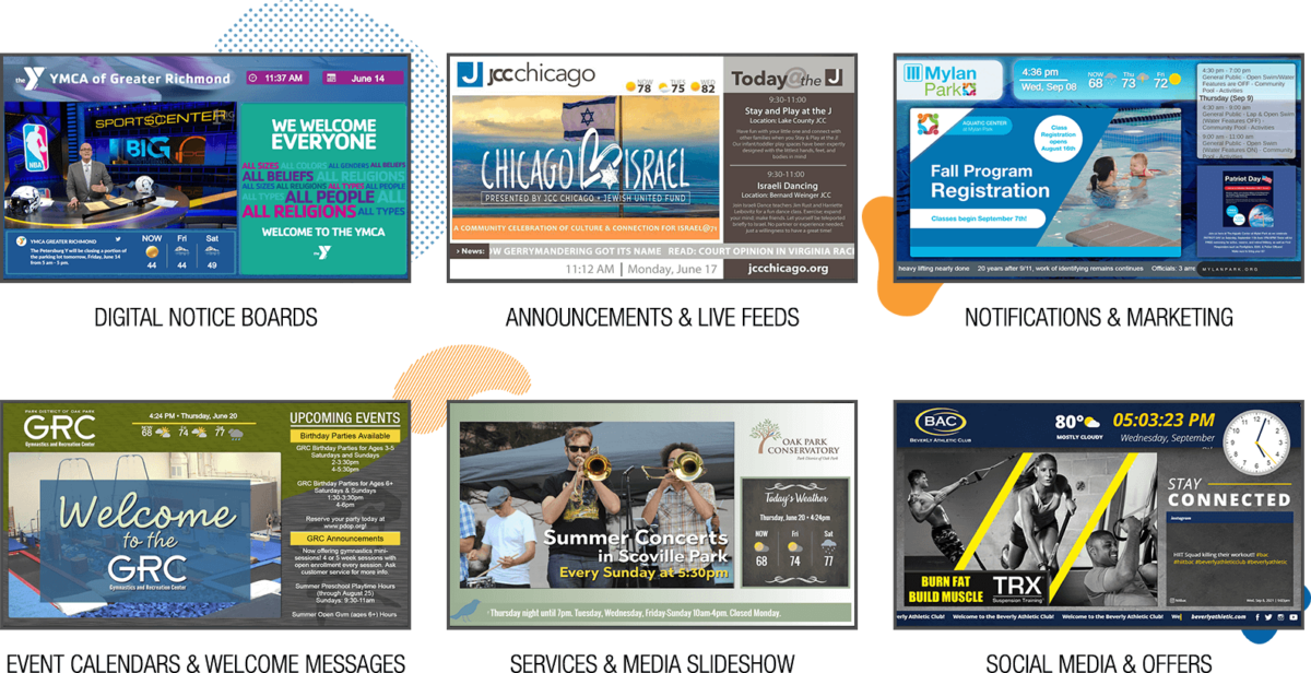 Digital Signage for Parks & Recreation Facilities