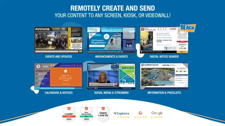 Alternative to UpShow Digital Signage, Reach Media Network