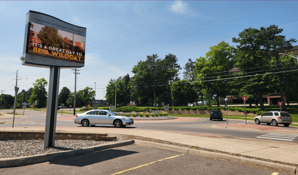 university outdoor signage