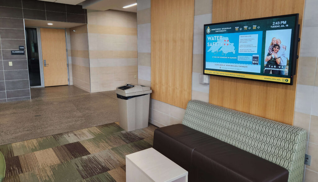 university digital signage example