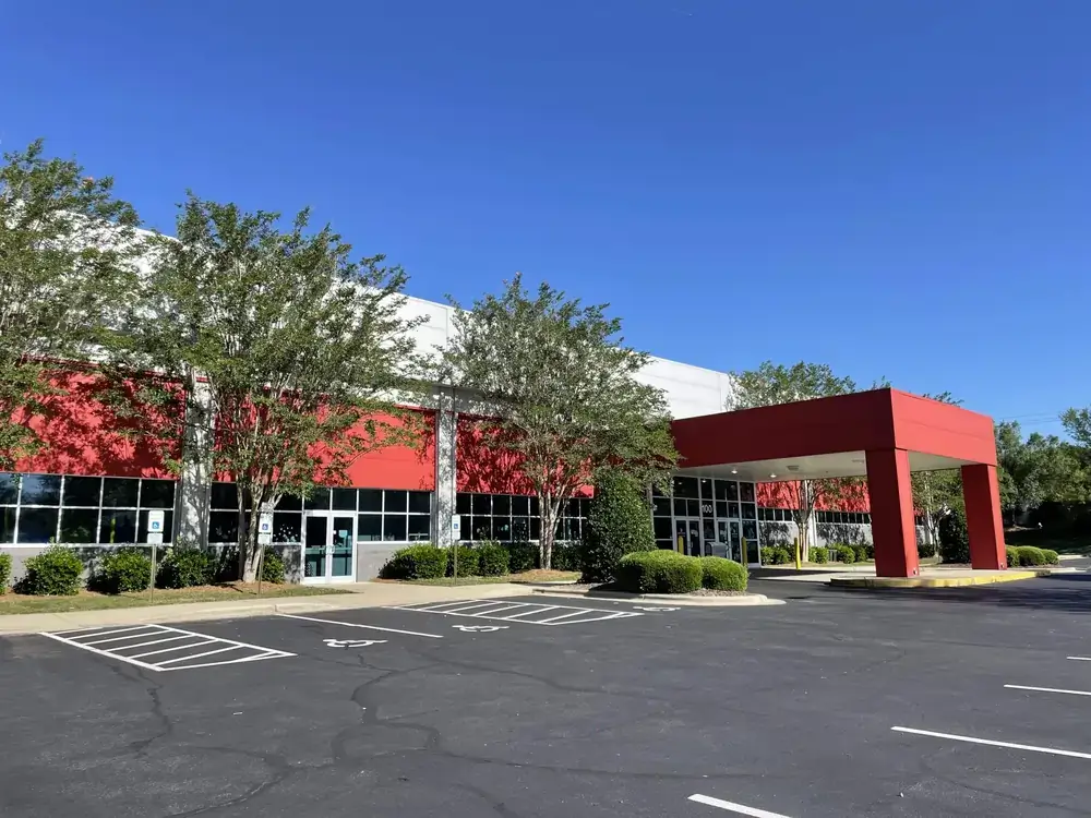 ClubWorx fitness location front entrance, Reach Media Network digital signage case study