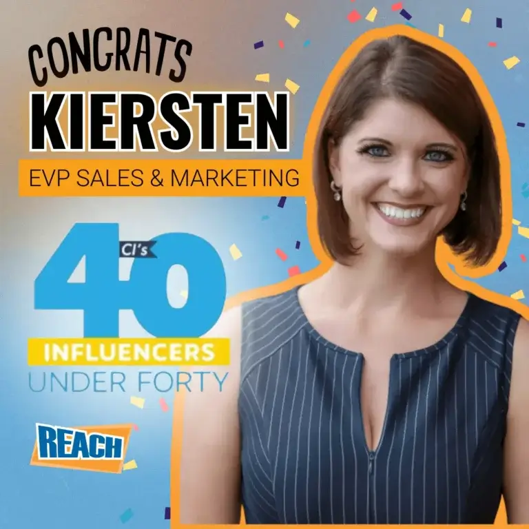 Kiersten Gibson named one of CI's 40 Influencers Under Forty, Reach Media Network, digital signage leaders, 2024