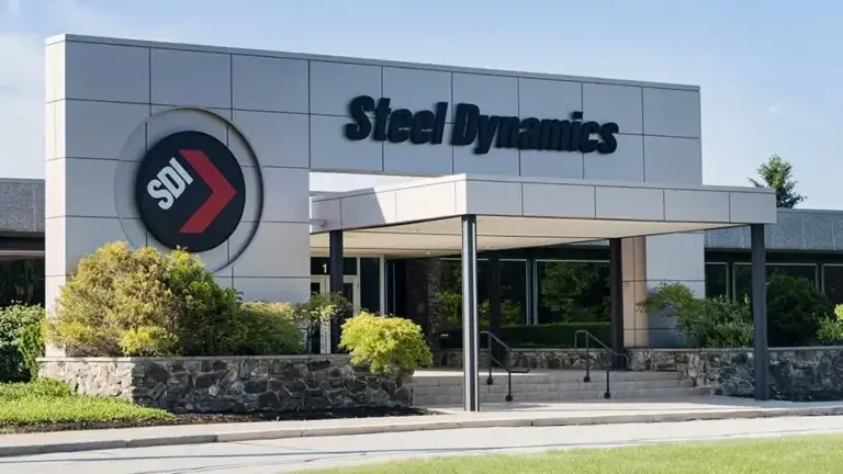 Steel Dynamics building exterior, Reach Media Network digital signage case study