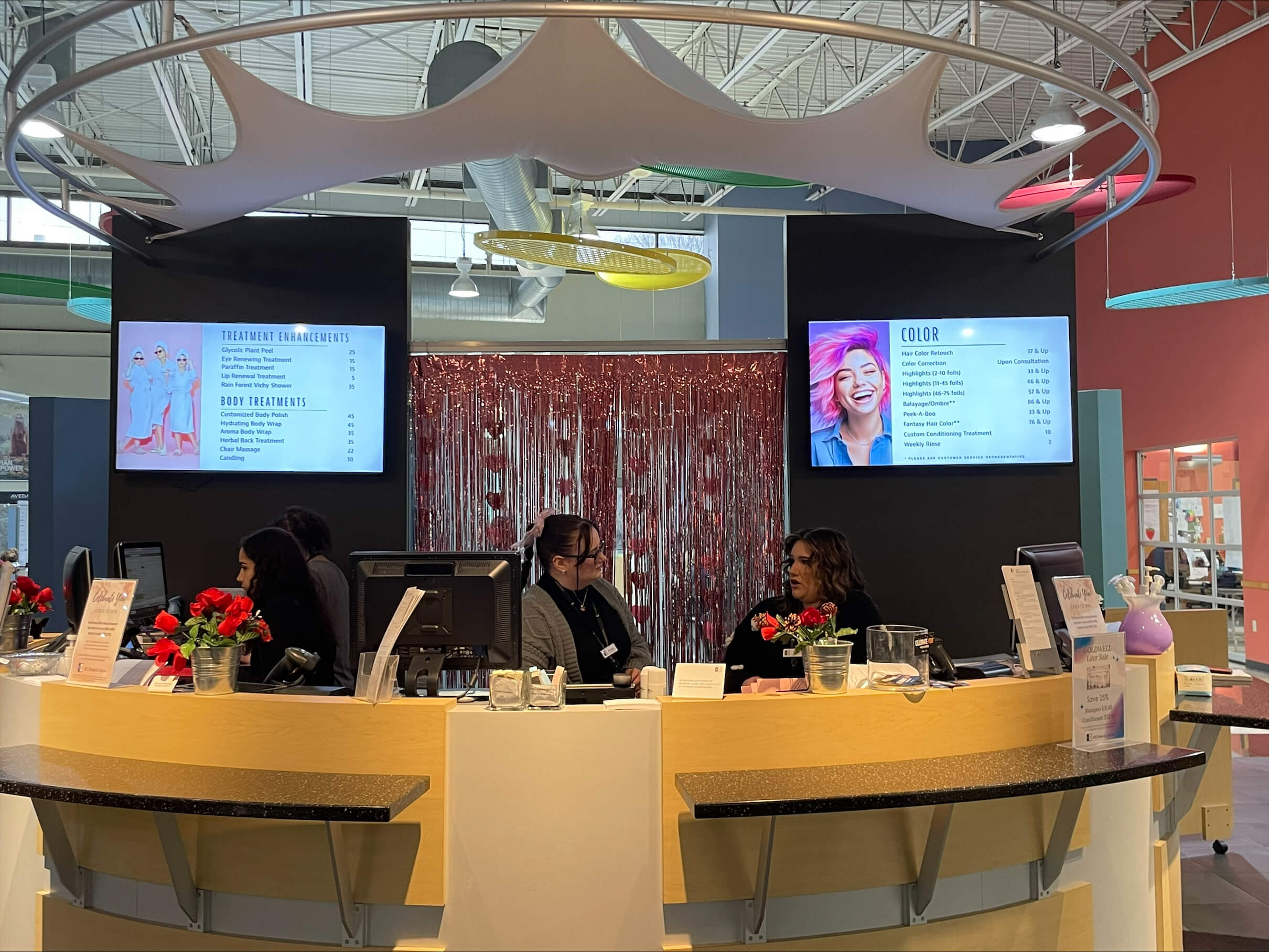 processed-A6A7FF08-D8C1-4E9F-8A6F-D3EDA05530FF VICI Beauty School case study retail displays showing digital menu boards