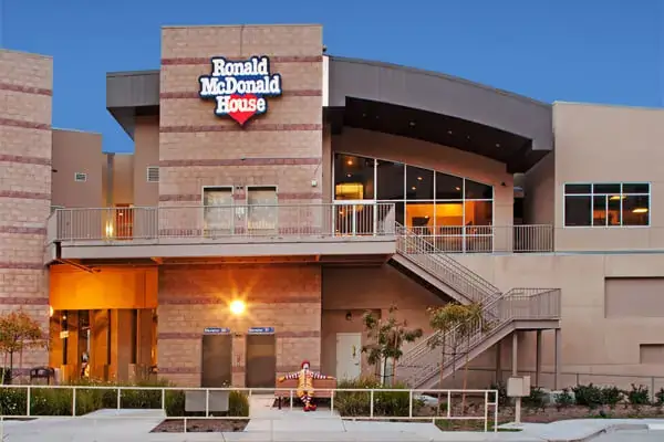 Ronald McDonald House San Diego exterior, Reach Media Network digital signage case study