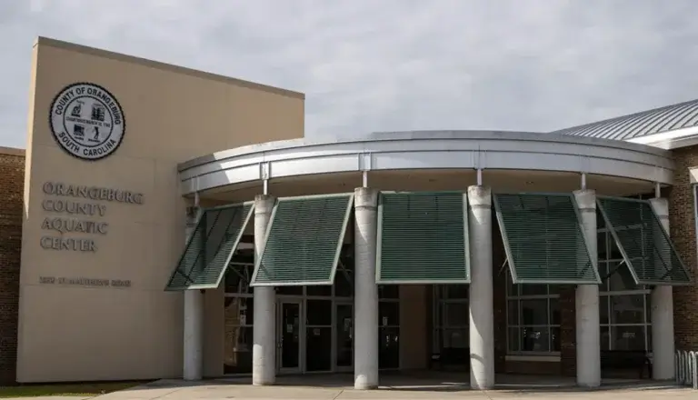YMCA of Columbia, SC Orangeburg County Aquatic Center exterior, Reach Media Network digital signage case study