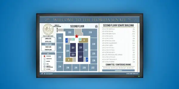 TV Wayfinding digital signage by REACH Media Network