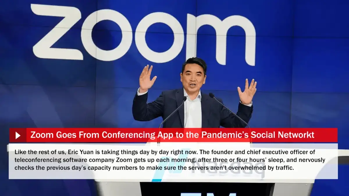 Digital signage screen from Reach Media Network displaying news headlines and imagery.