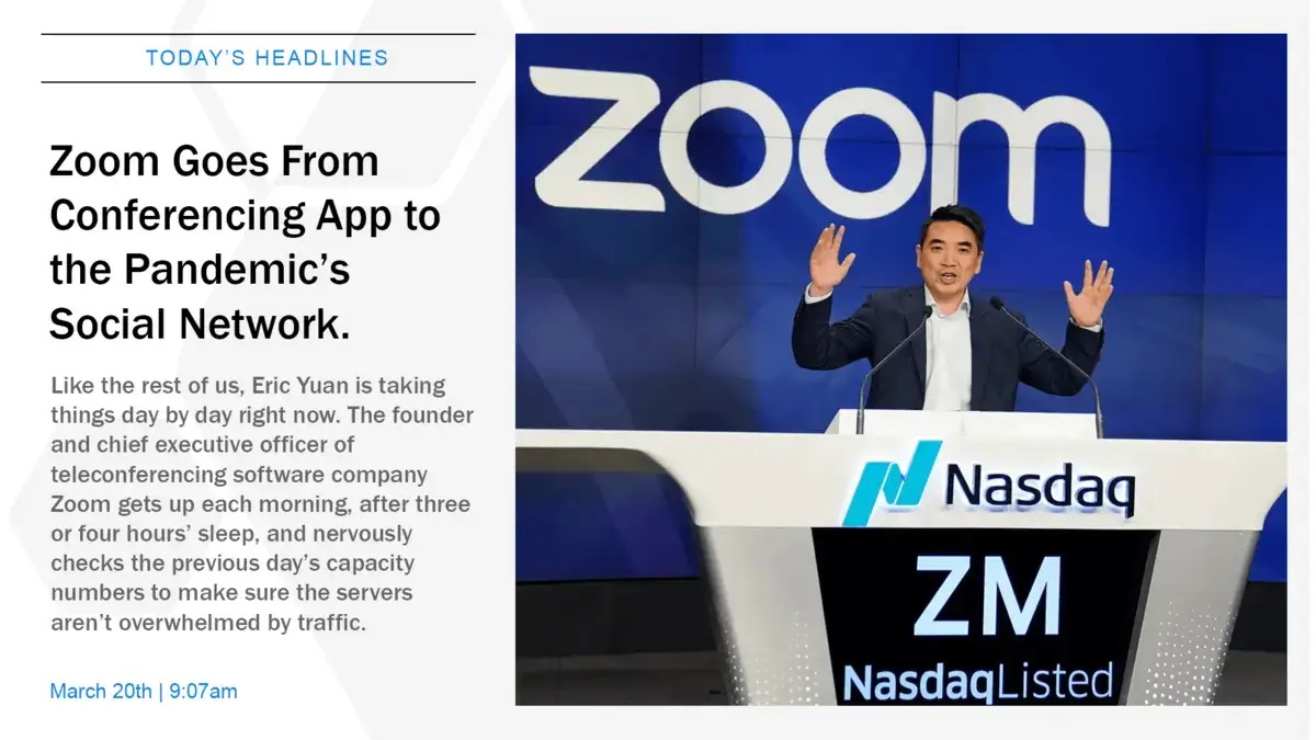 Digital signage screen from Reach Media Network displaying today's news headlines.