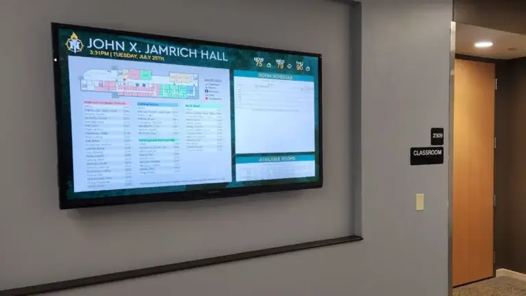 Northern Michigan University digital signage directory, Reach Media Network, 2025