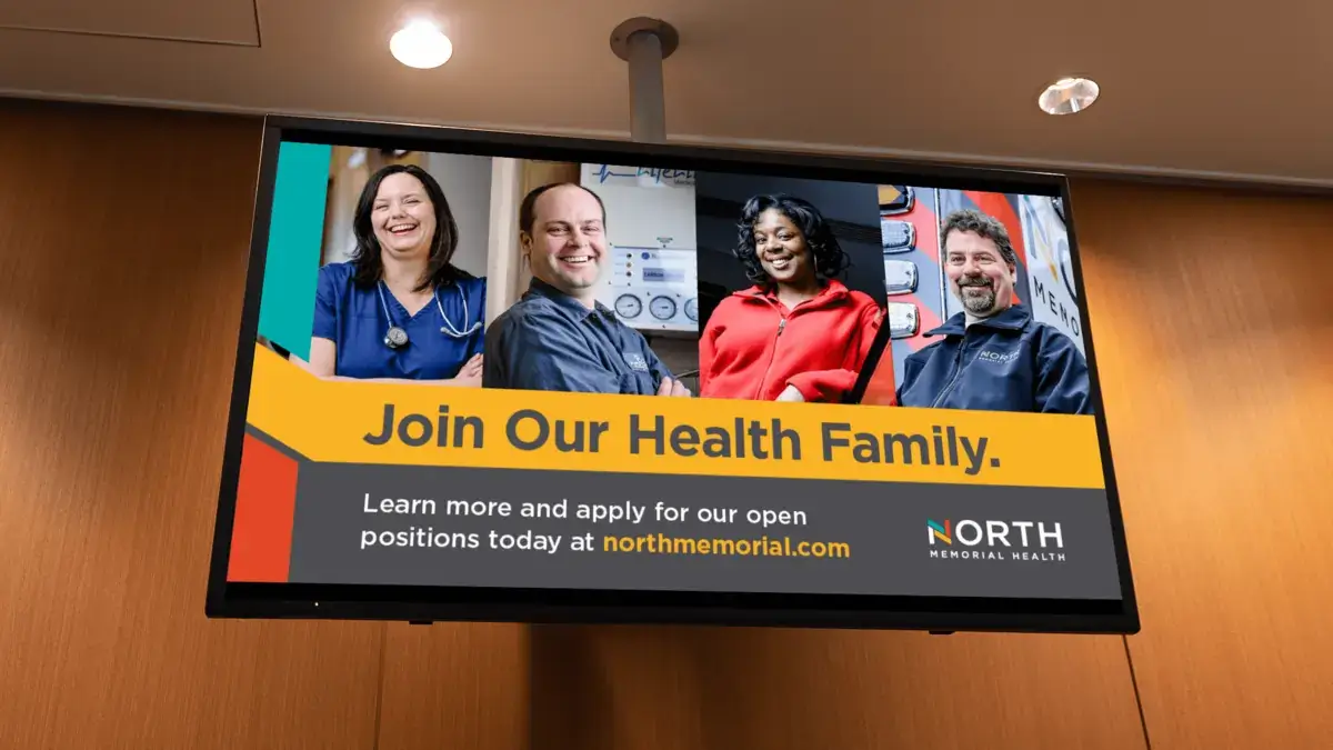 North Memorial Health case study healthcare digital signage, Reach Media Network, 2026