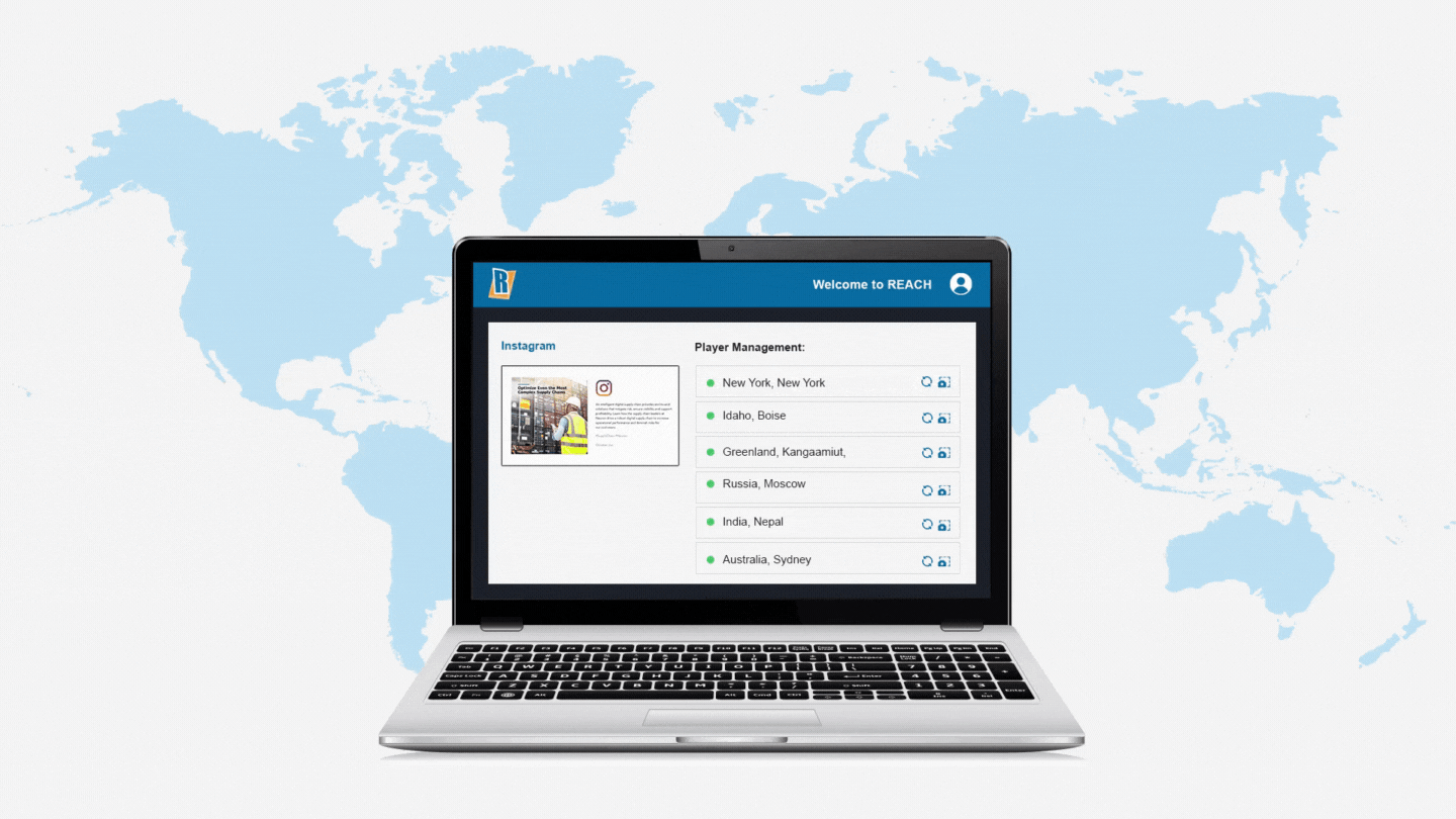 Reach Media Network digital signage organizations management