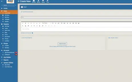 REACH Media Network digital signage CMS software screenshot of setting up PUSH NOTIFICATIONS