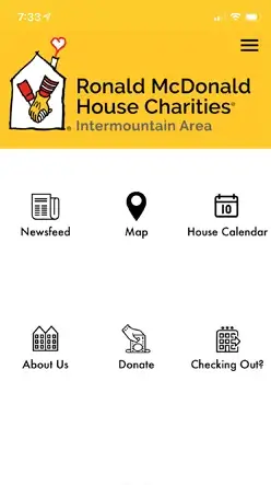 Ronald McDonald House Charities Intermountain Area, digital signage mobile app from Reach Media Network