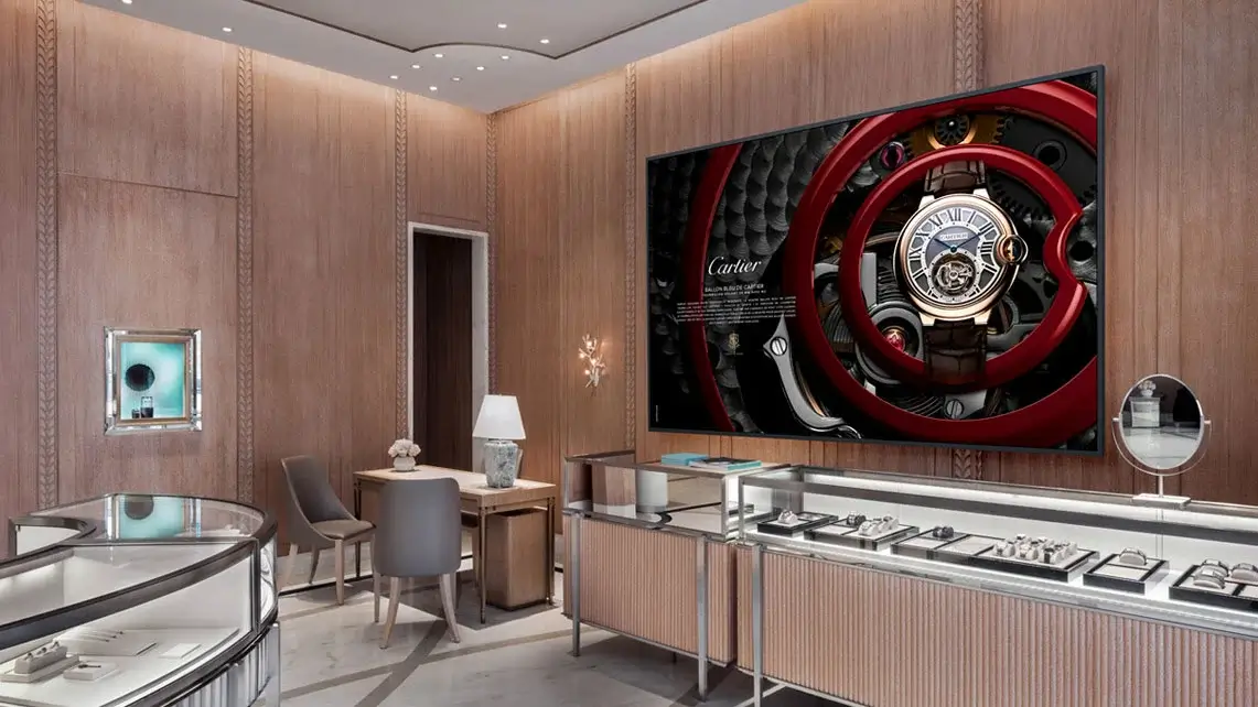 Cartier retail digital signage by REACH Media Network