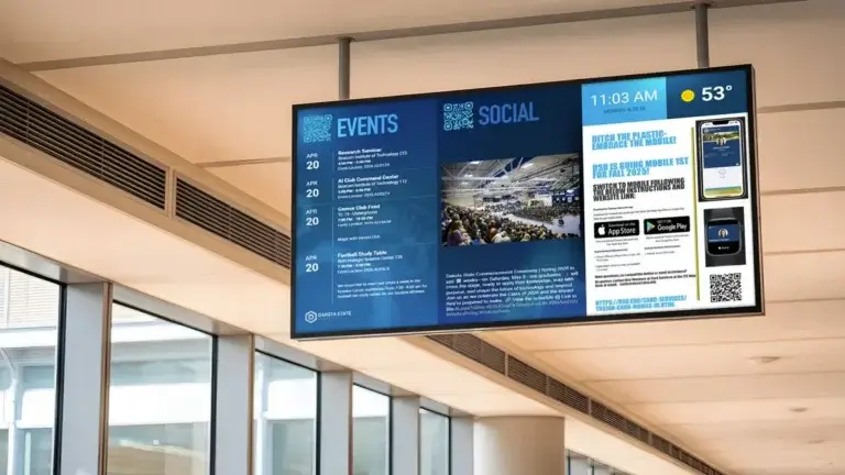 Dakota State University digital signage by REACH Media Network